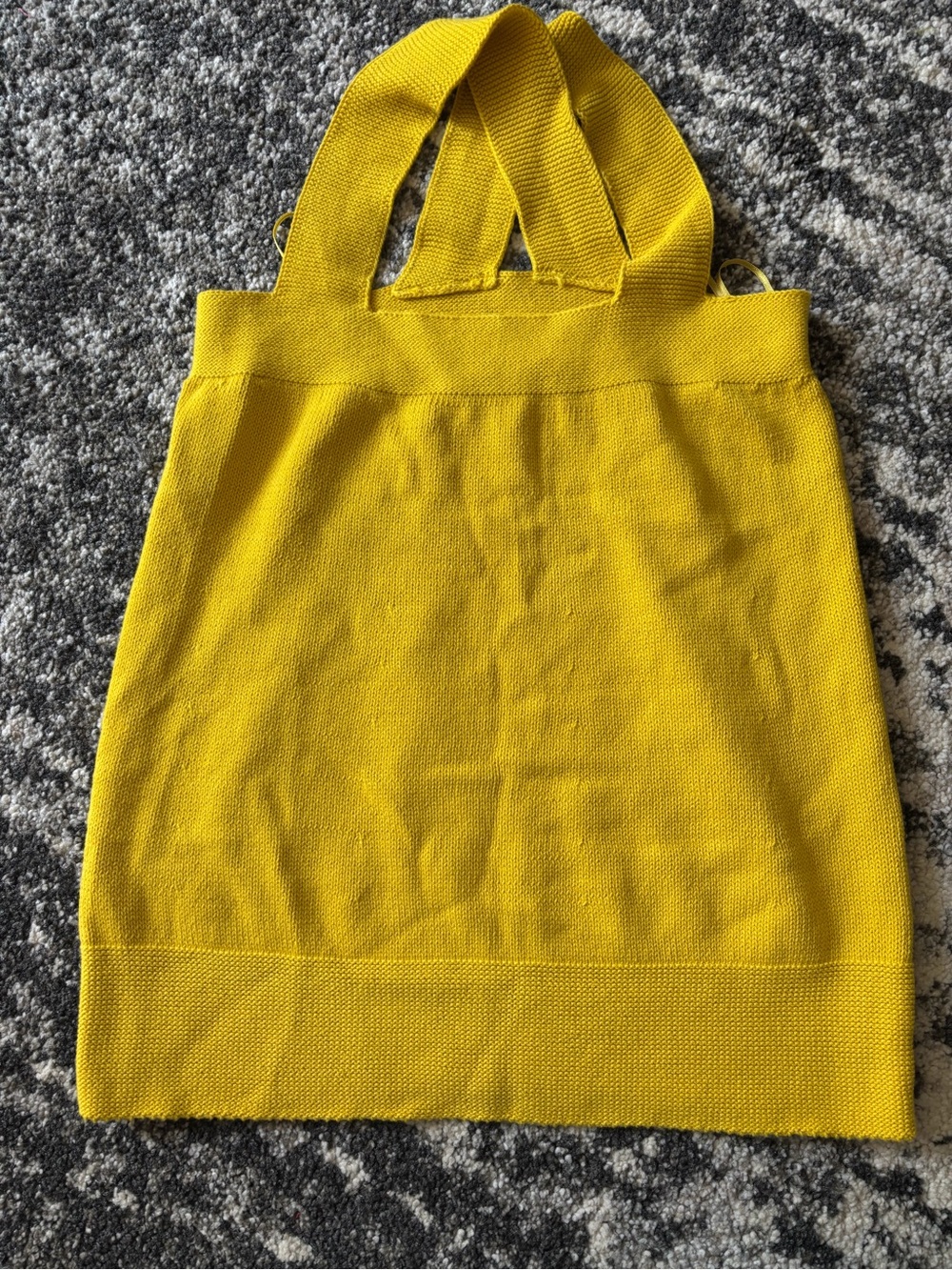 Loft Square Neck Cross Tie Knit Tank Top